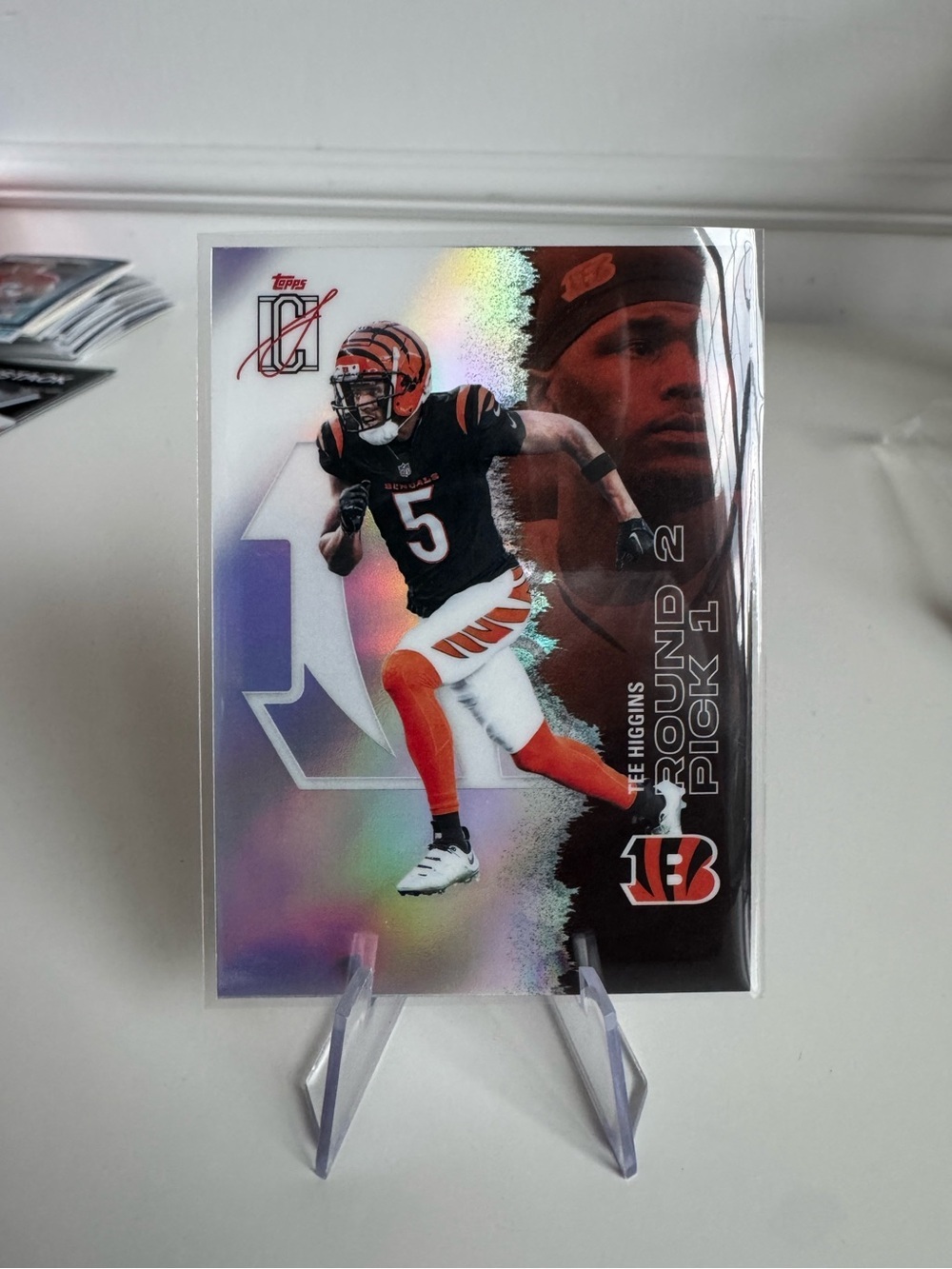 🔥 2025 Tee Higgins Topps Signature Refractor Prizm Round 2 Pick 1